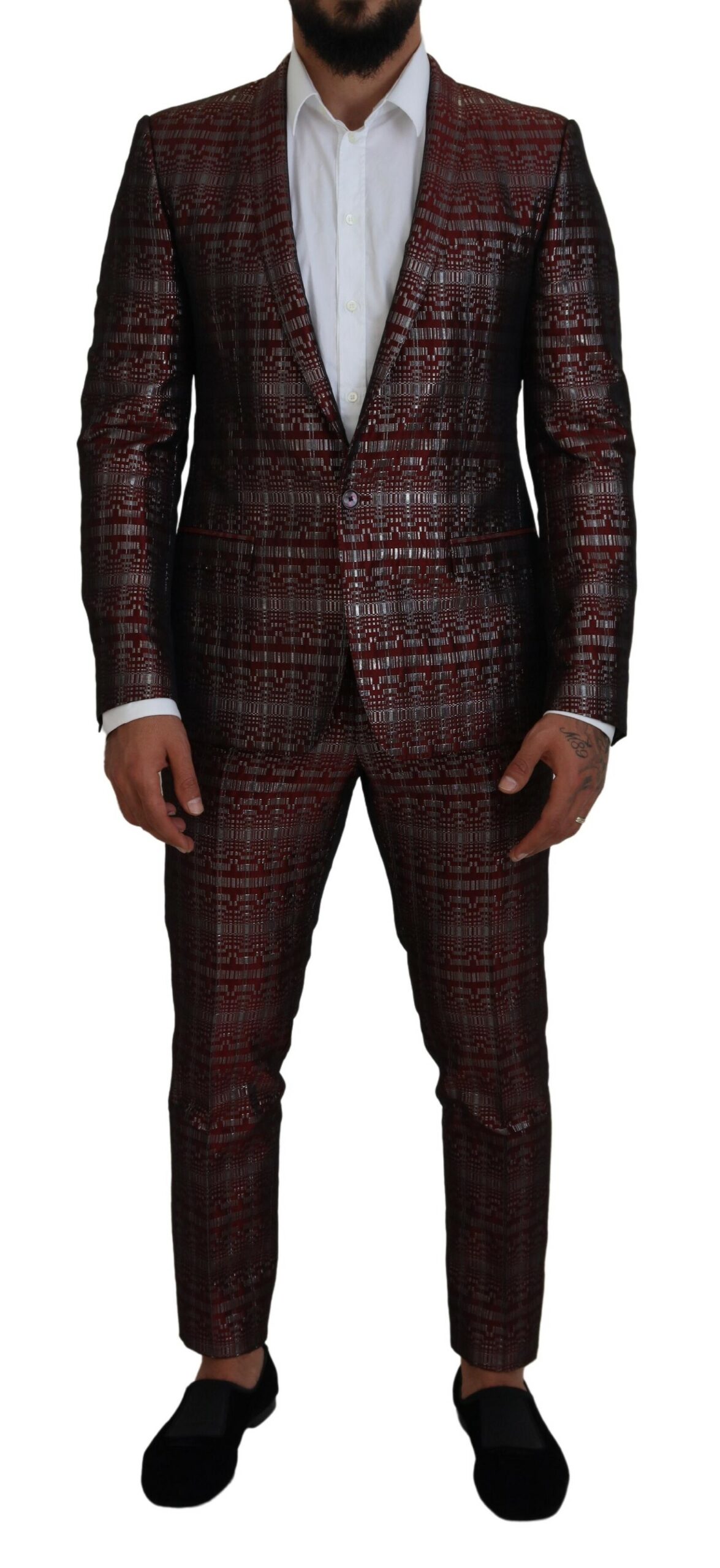 

Костюм-двойка Bordeaux Fantasy Slim Fit Dolce & Gabbana, бордовый