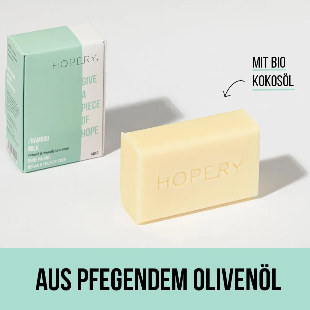 Веганское мыло Hopery Bamboo Milk без пальмового масла 140 г Hopery — фото 4