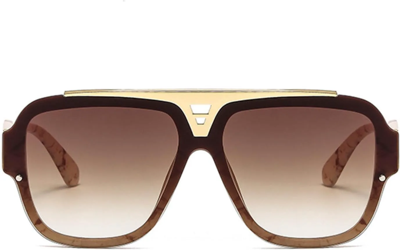 

Модные винтажные солнцезащитные очки в крупной оправе для женщин и мужчин, роскошные, популярные, для путешествий, с защитой от УФ-излучения UV400 TYUVIVO, Blue Blue