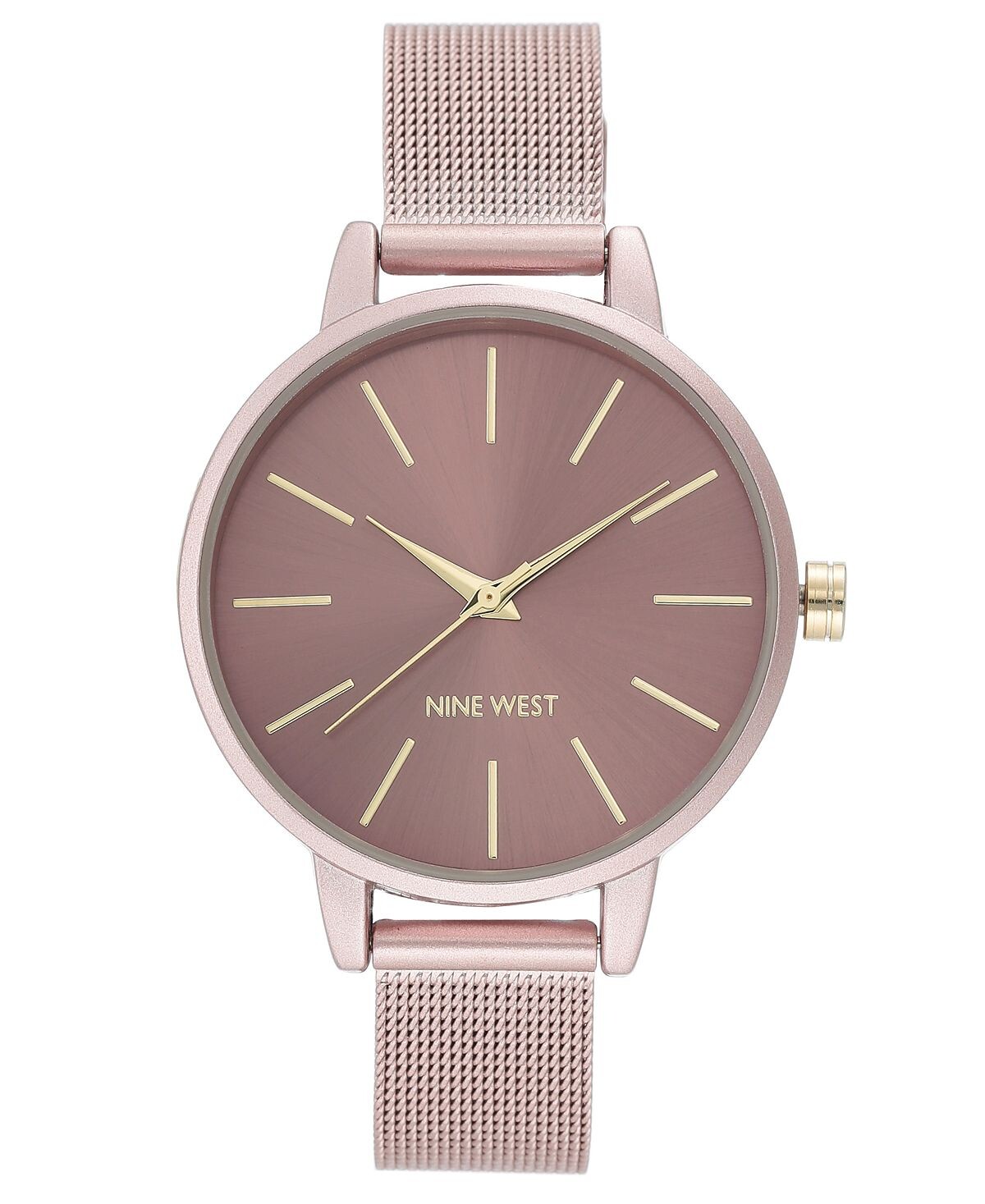 

Женские розовые часы-браслет с сеткой, 38 мм Nine West