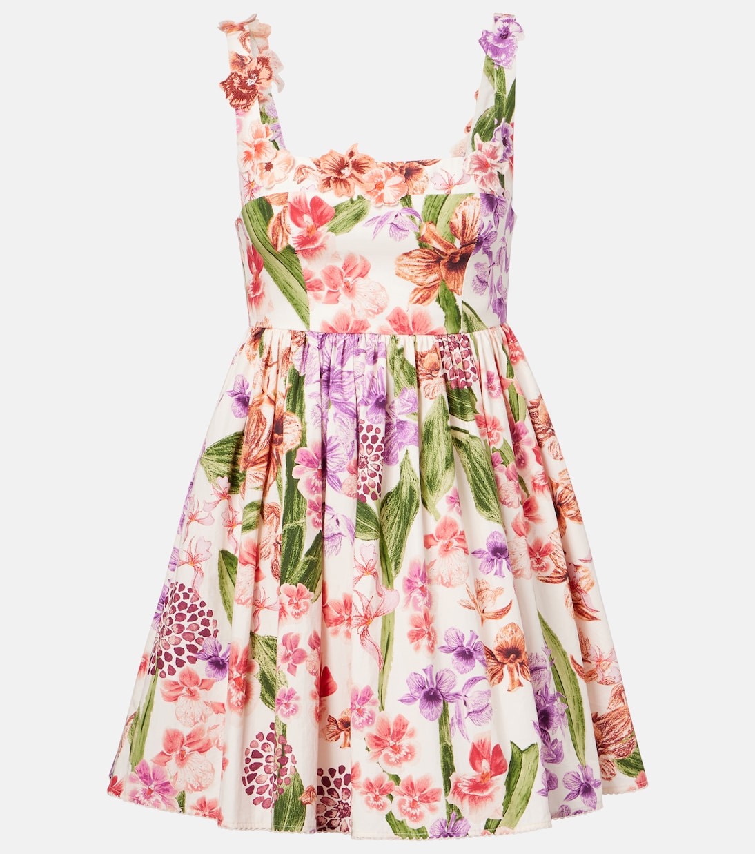 

Барбаре цветочное хлопковое мини-платье Agua by Agua Bendita, Florals
