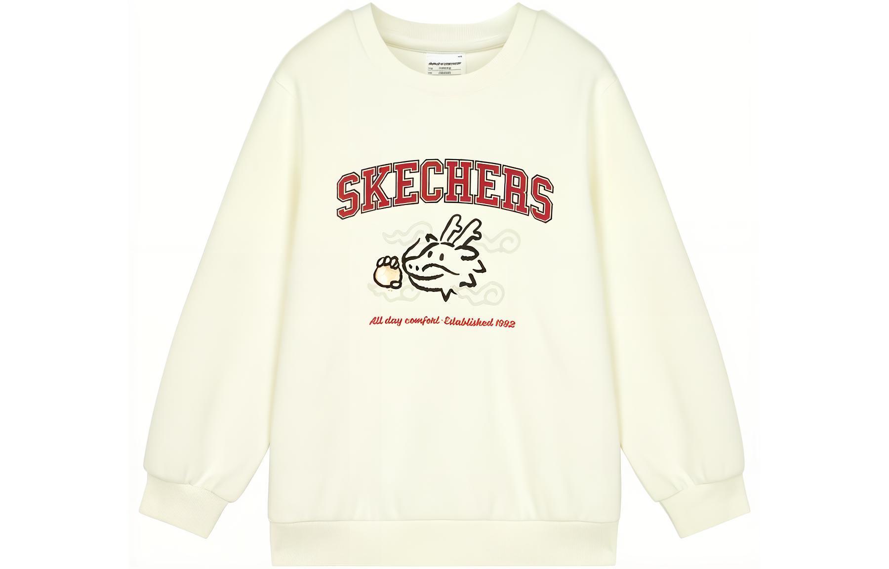 Свитшот Детский Skechers Кремовый Бежевый Белый — фото 2