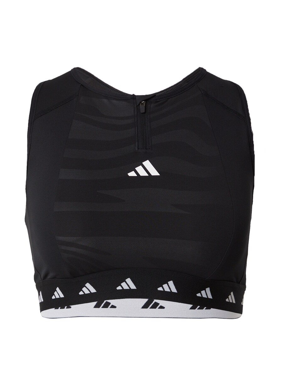 

Спортивный бюстгальтер без косточек ADIDAS PERFORMANCE Powerimpact Training Medium-support Techfit -neck Zip, черный