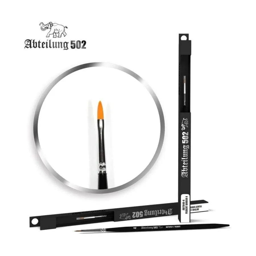 

Кисть для фундука 4, Abteilung 502 - Marta Kolinsky Brushes (AK-Interactive)