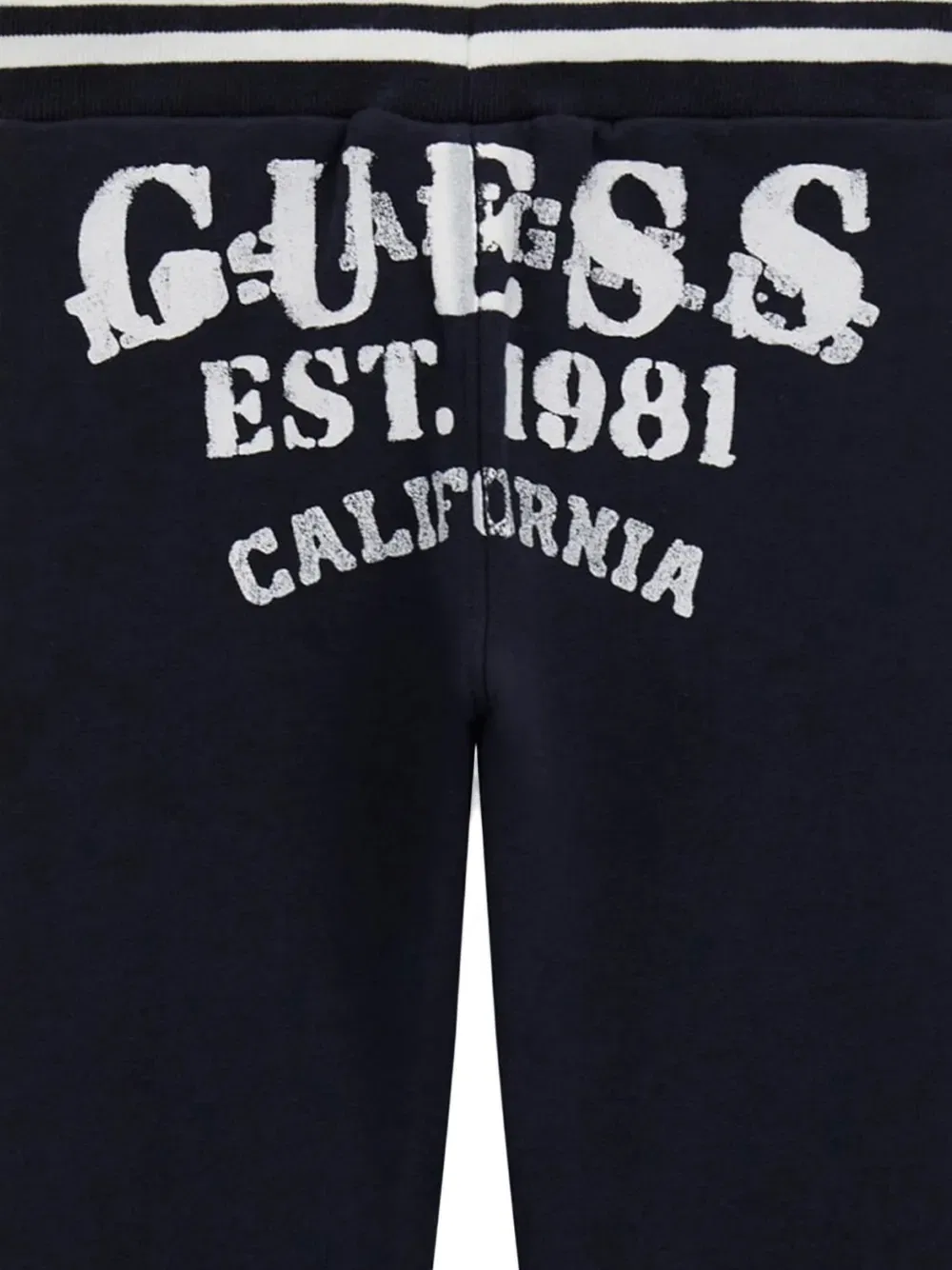 Полосатые спортивные брюки на шнуровке Guess Kids, синий — фото 3