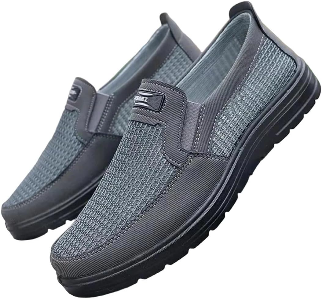 

Мужские летние кроссовки с мягкой подошвой, из холста, удобные и повседневные Generic, серый