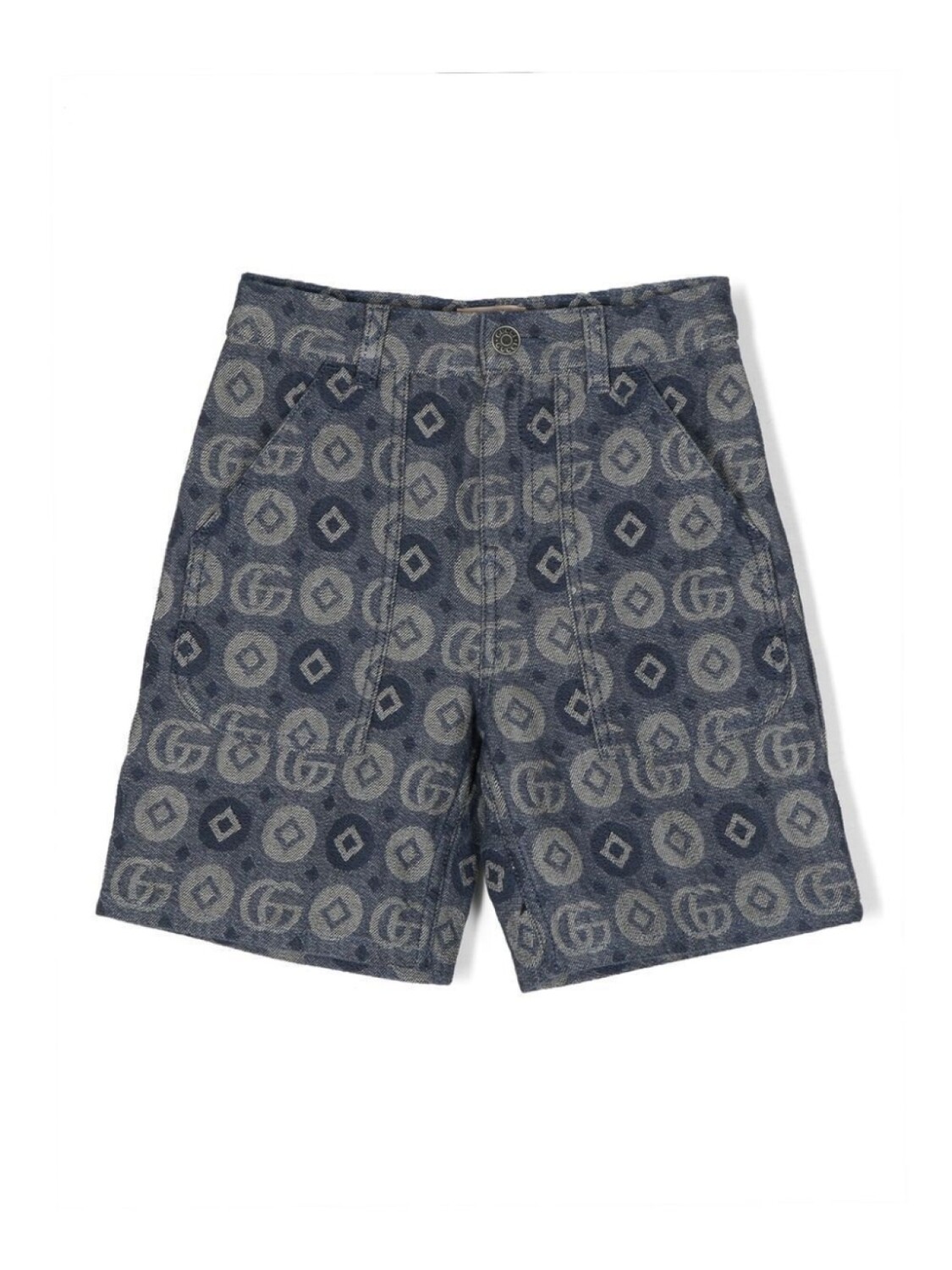 

Gucci Kids джинсовые шорты с монограммой, синий