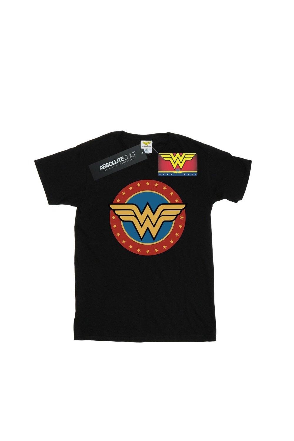 

Футболка с круглым логотипом Wonder Woman DC Comics, черный