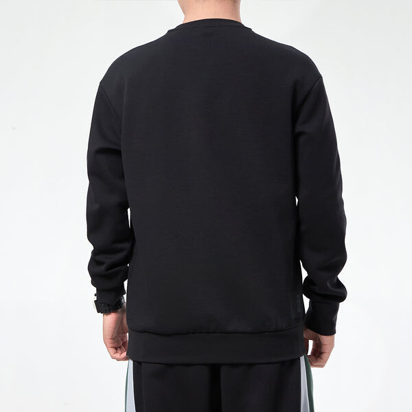 Толстовка adidas Wj Swt Logo Printing Sports Round Neck Pullover Black, черный — фото 4