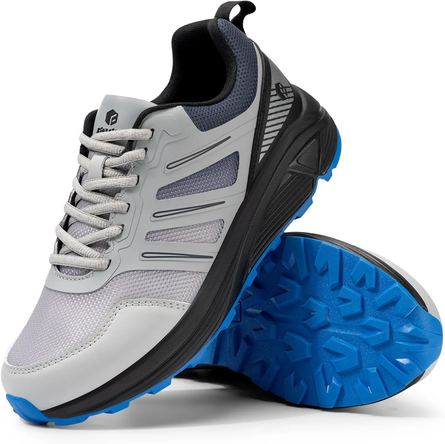 

Кроссовки FitVille Extra Wide для мужчин с широкой носочной частью, легкие кроссовки для трейл-раннинга для мужчин с диабетом, плоскостопием, болями в пятке и для облегчения плантарного фасциита, светло-серый