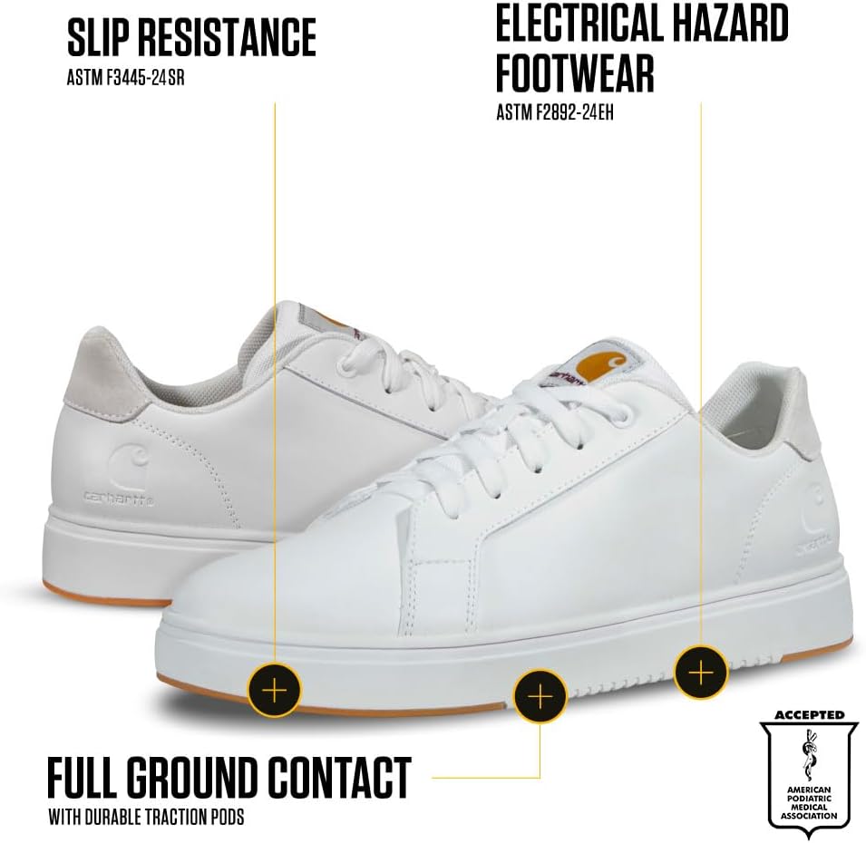 Мужские кроссовки Carhartt Detroit с кожаным носком Nano, белый — фото 3