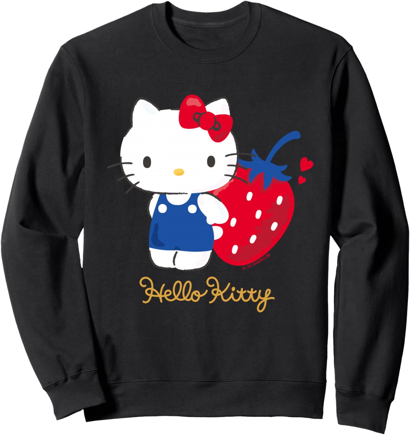 

Толстовка Hello Kitty с клубничным рисунком, черная Sanrio (Watanabe), Черный, Толстовка Hello Kitty с клубничным рисунком, черная Sanrio (Watanabe)