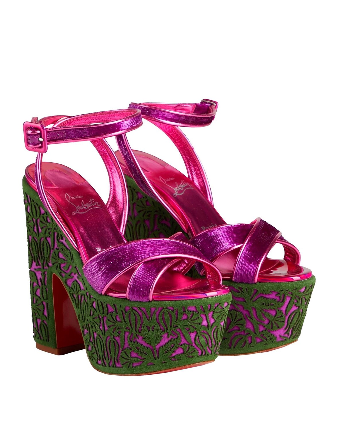 Сандалии Christian Louboutin, лиловый — фото 2