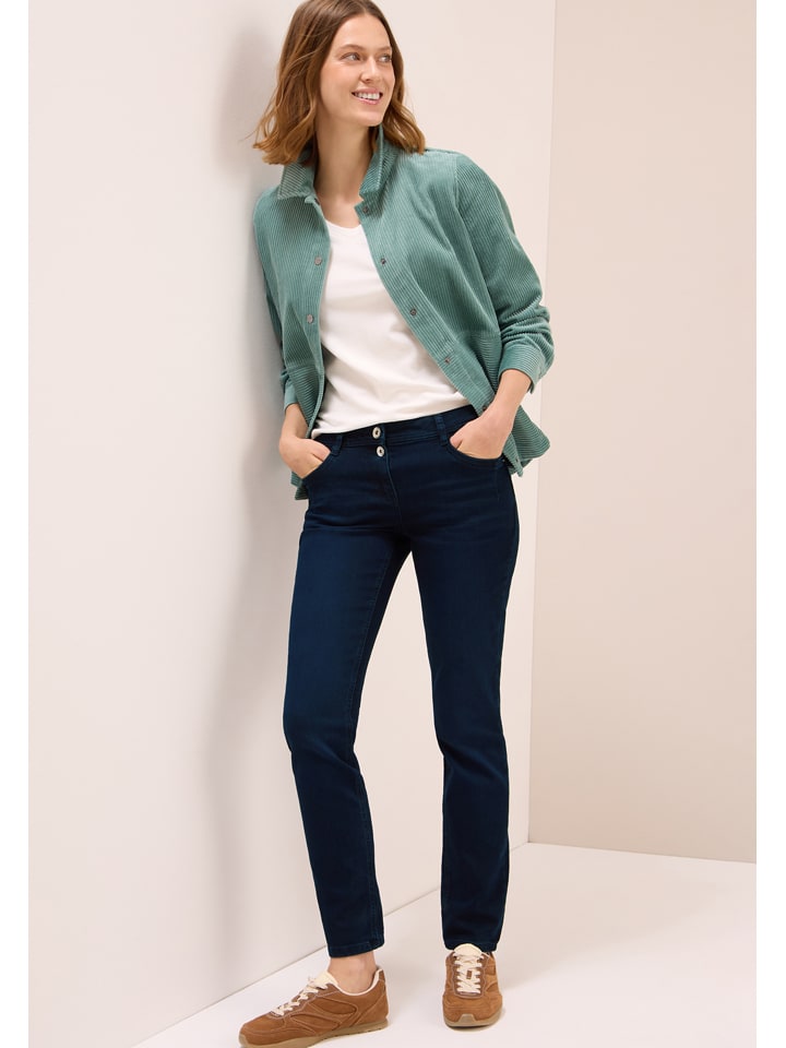 

Джинсы облегающего кроя темно-синего цвета Cecil