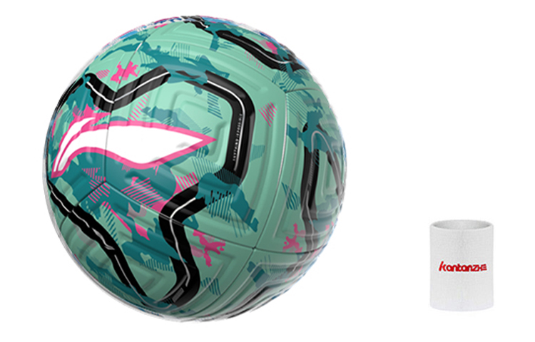 

LINING Размер 5 футбольный мяч TPU бесшовный термосварка Unisex синий зеленый