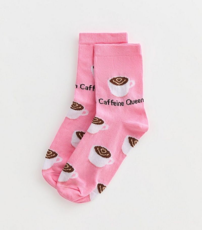 

Розовые носки Caffeine Queen Queen New Look, розовый