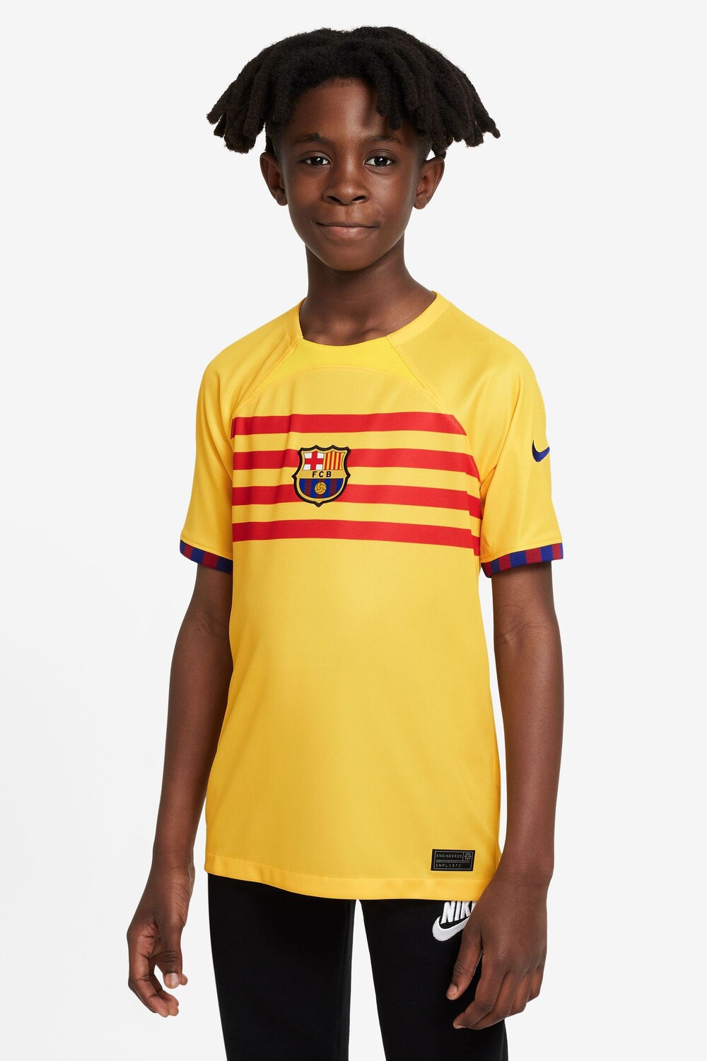 

Желтая майка стадиона fcb dri fit с короткими рукавами Nike, желтый