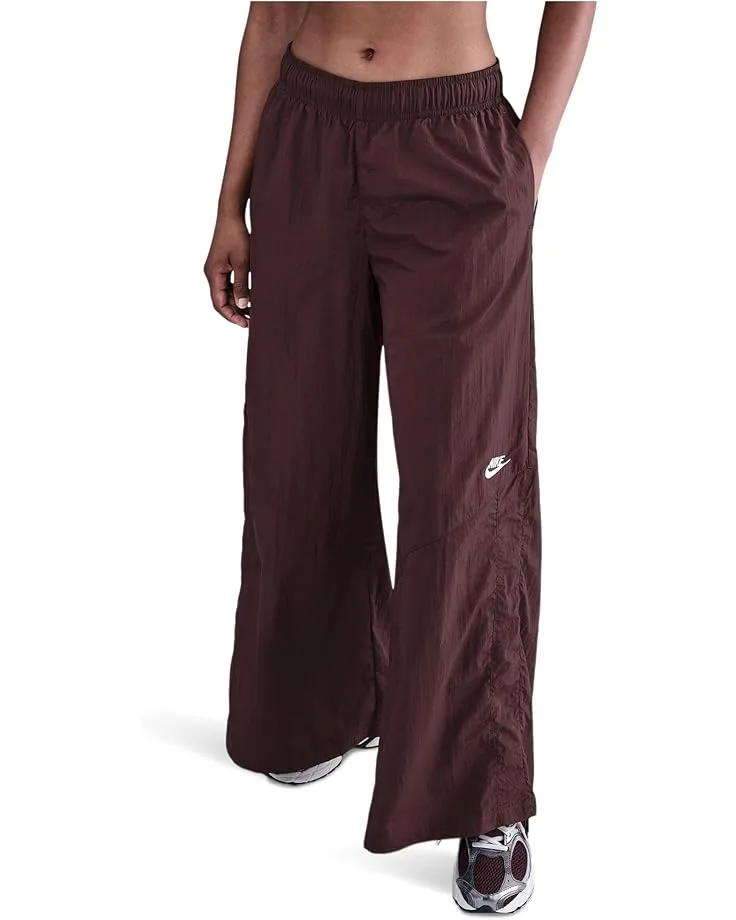 Брюки Nike Sportswear Wide Leg Woven Pants, Burgundy Crush/Burgundy Crush/Sail