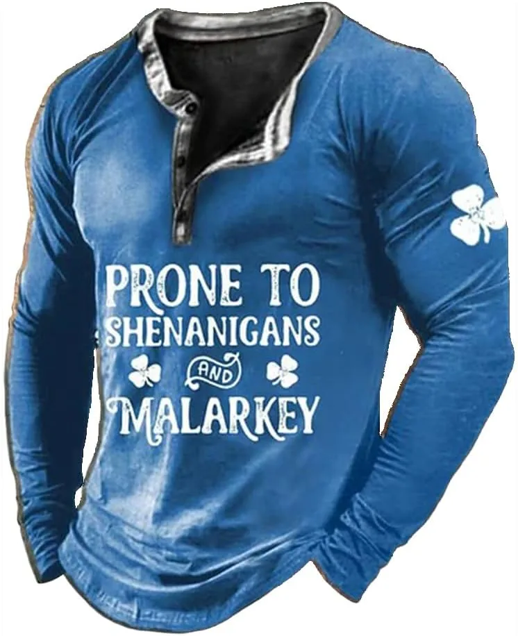 Мужская футболка St Patrick's Day Prone to Shenanigans and Malarkey
