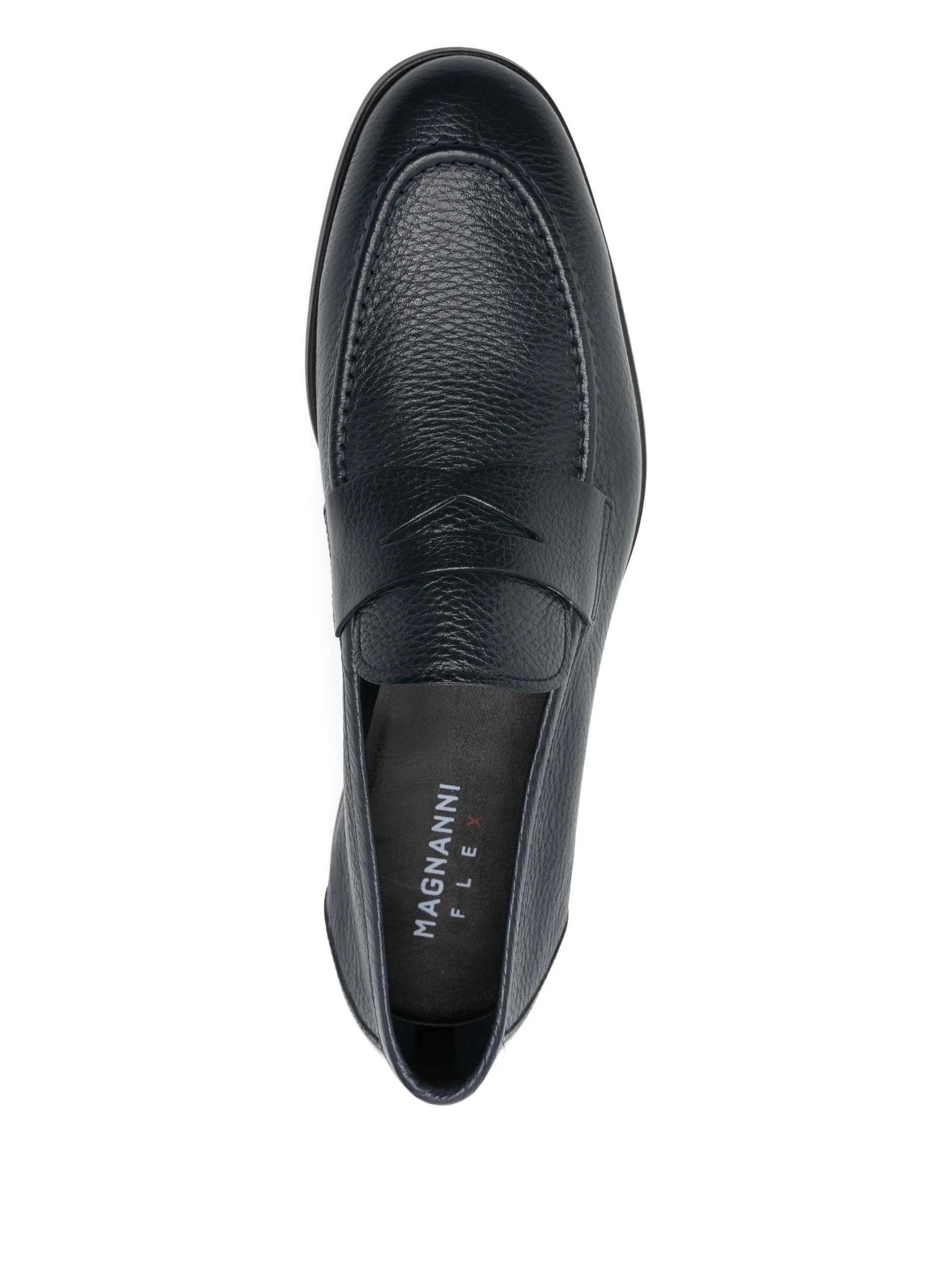 Кожаные мокасины с миндалевидным носком Magnanni, синий — фото 4