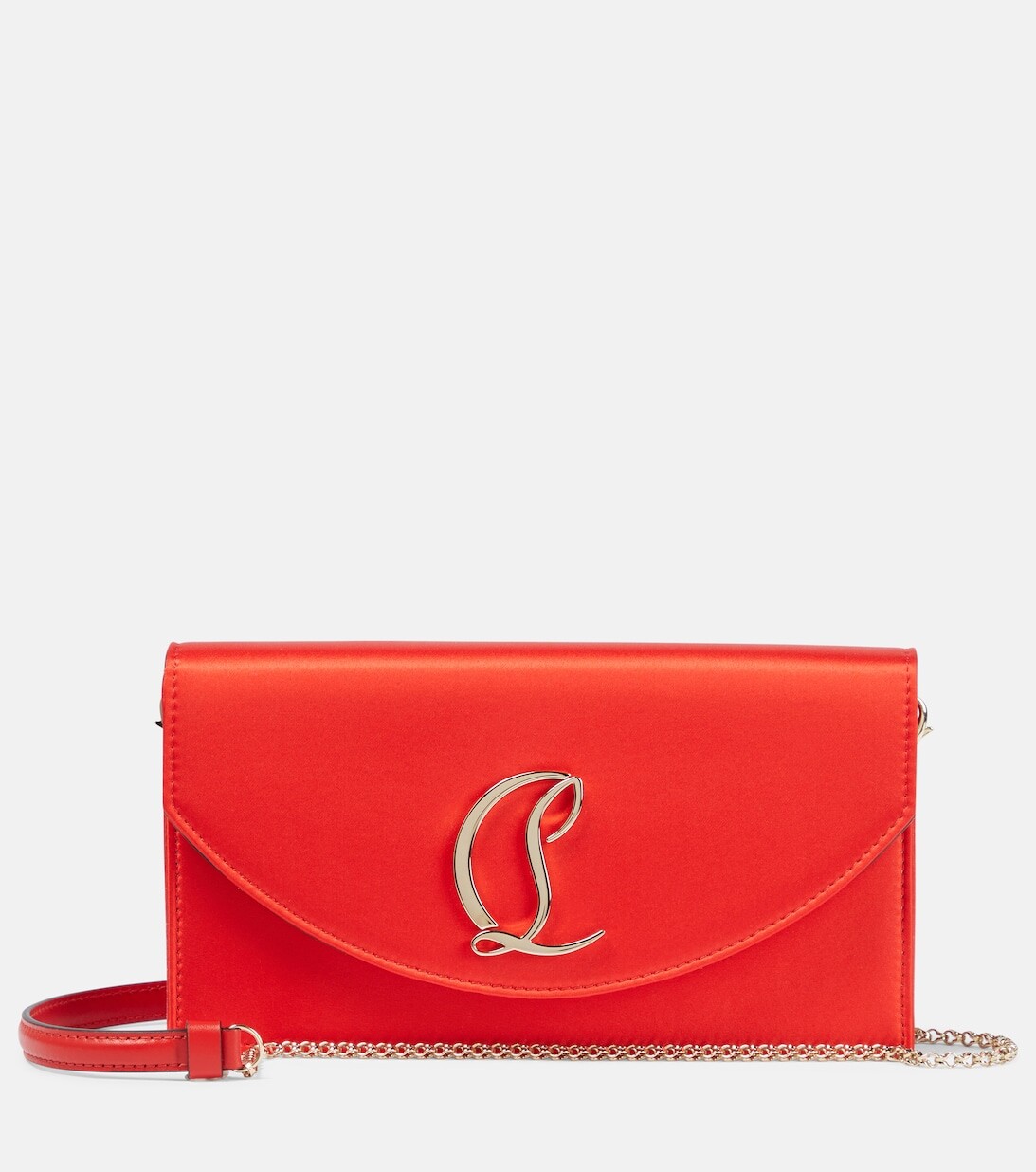 

Loubi54 Маленький атласный клатч через плечо Christian Louboutin, красный