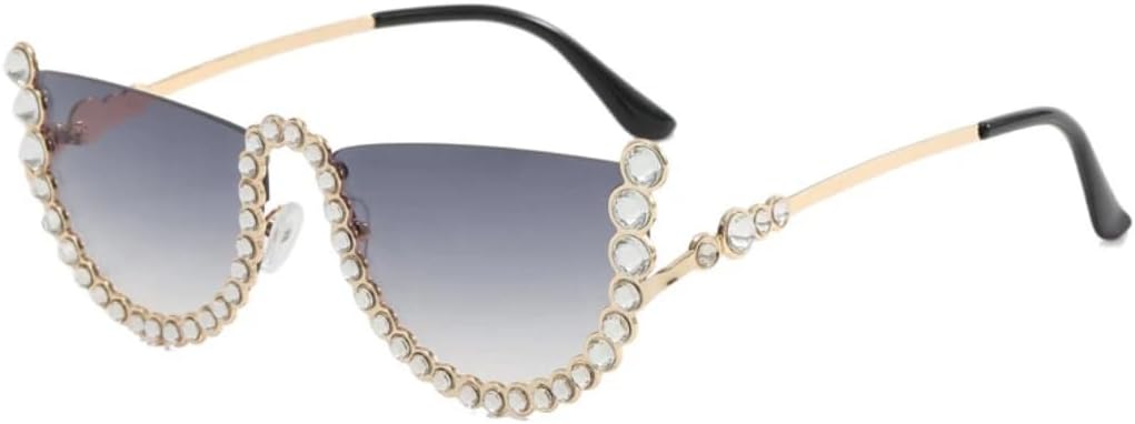 

Солнцезащитные очки с защитой UV400 | Панк, металлические петли, цветные линзы | для женщин и мужчин, для занятий спортом на открытом воздухе и вождения DSVIGF, Gold Gradient Gray