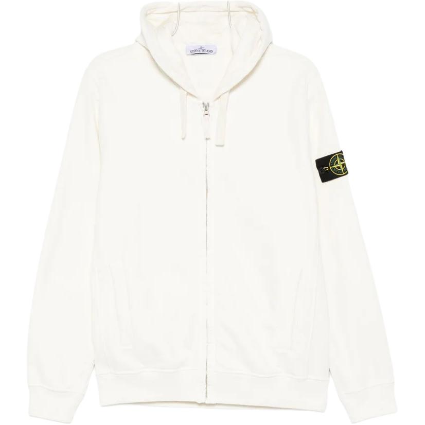

Толстовка с молнией и нашивкой с логотипом STONE ISLAND, белый