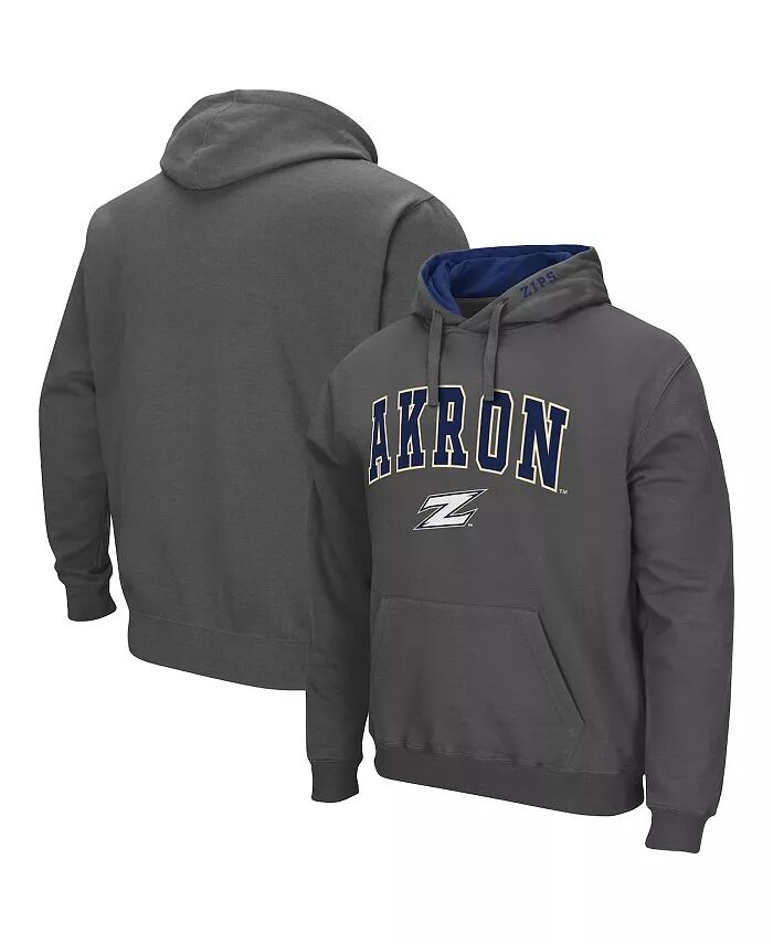 

Мужская толстовка с капюшоном Akron Zips Arch and Logo Colosseum, серый