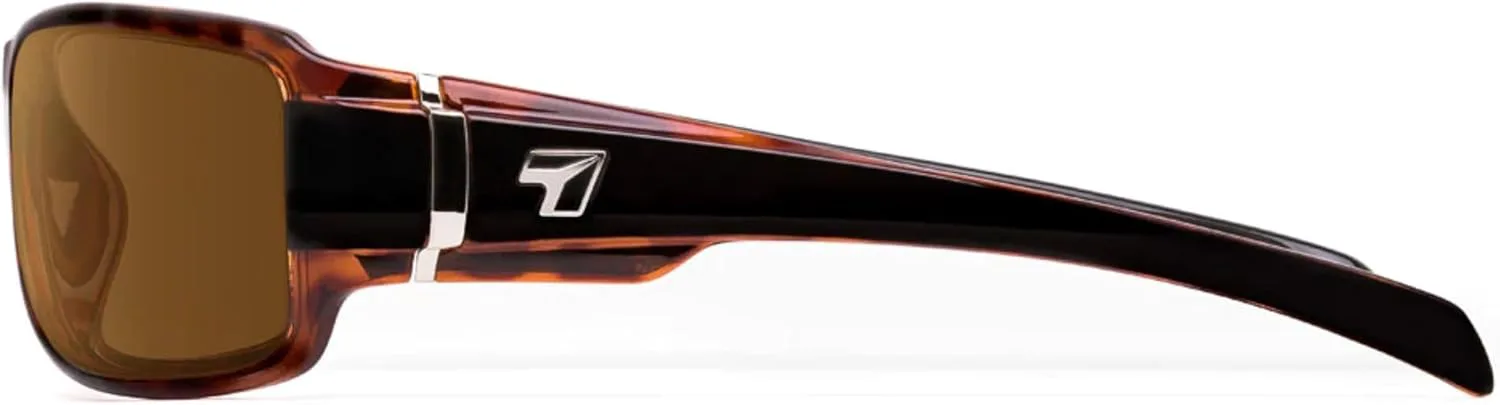 

7 EYE CODY — стильные солнцезащитные очки унисекс с полной защитой от ультрафиолета, 100% защита от UVA и UVB лучей, Black Tortoise Frame/Sharpview Copper Lenses