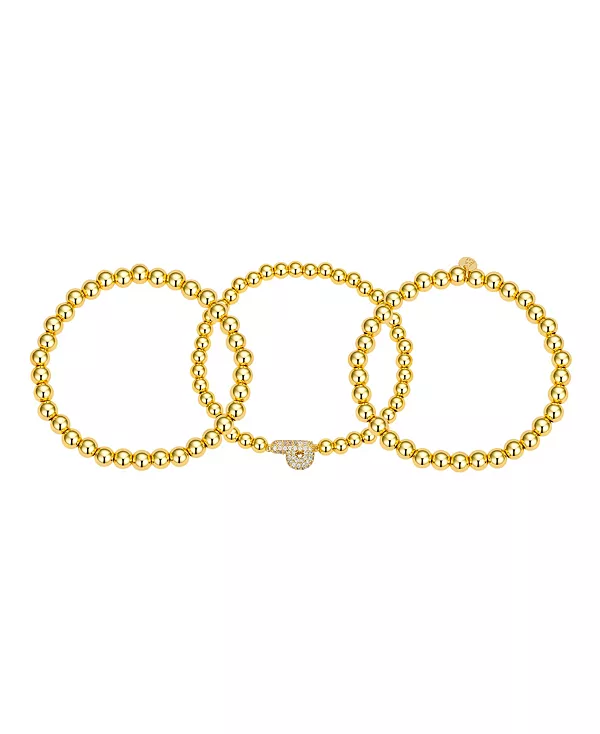 

Набор браслетов-бусин с кубическим цирконием и пузырчатой отделкой Unwritten, p