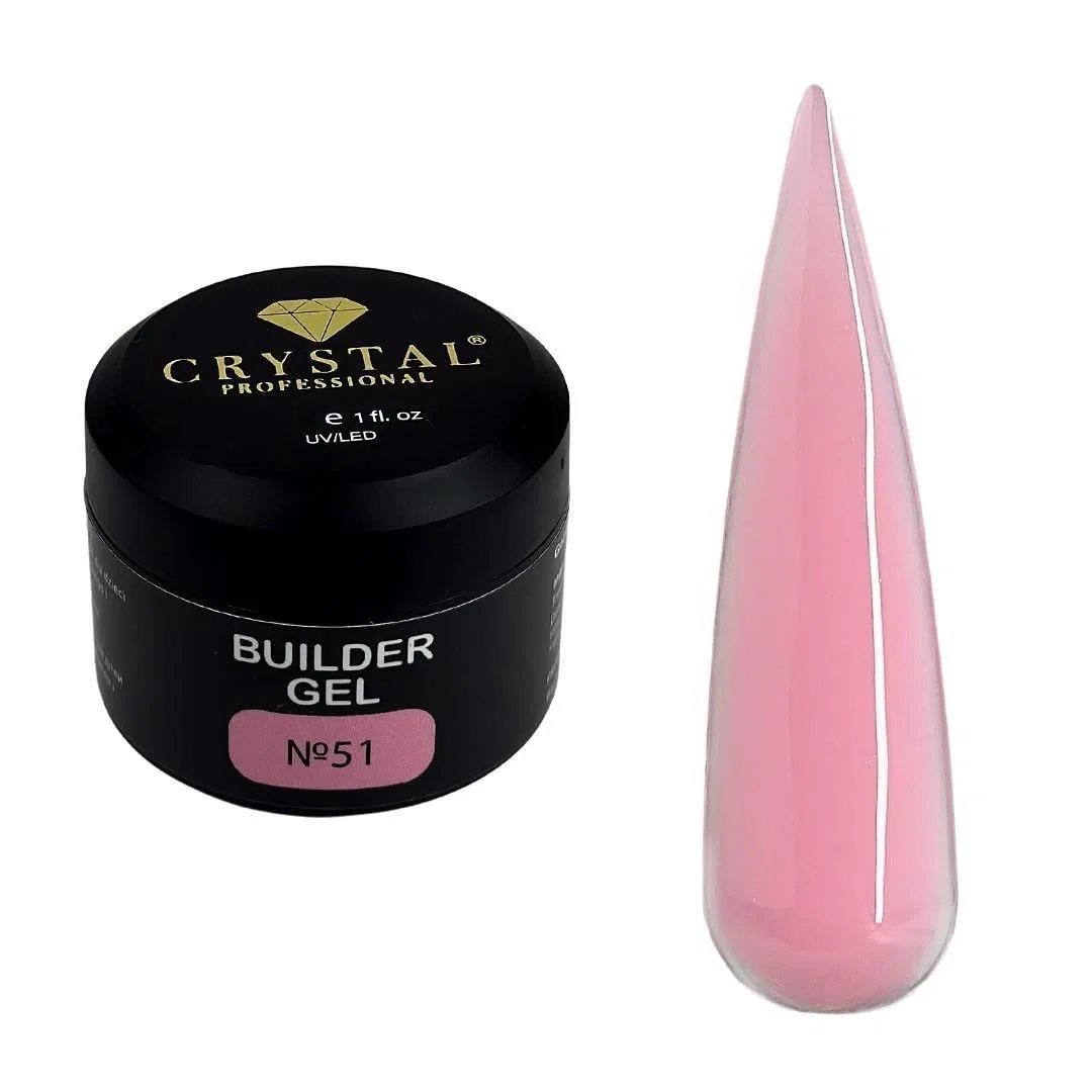 Гель-строитель для ногтей Crystal Professional 30 мл, розовый Crystal Professional, Pink 051
