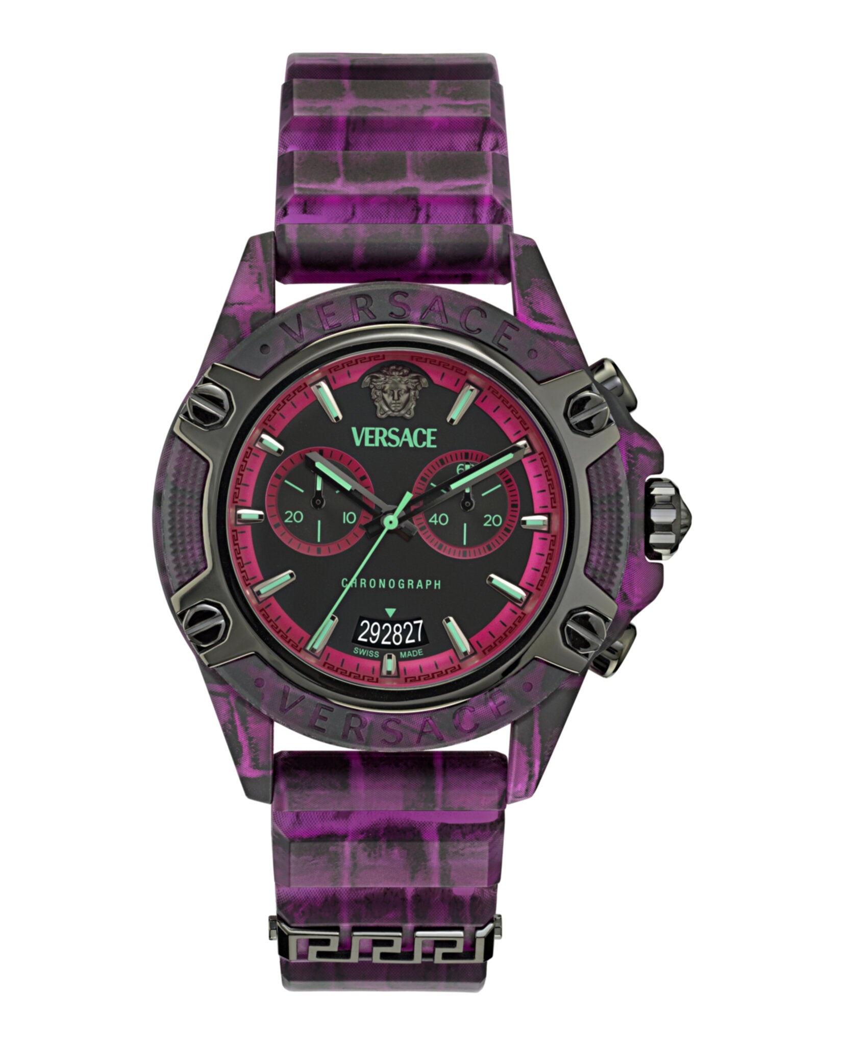 

Часы Icon Active с хронографом Versace, розовый/розовый/черный