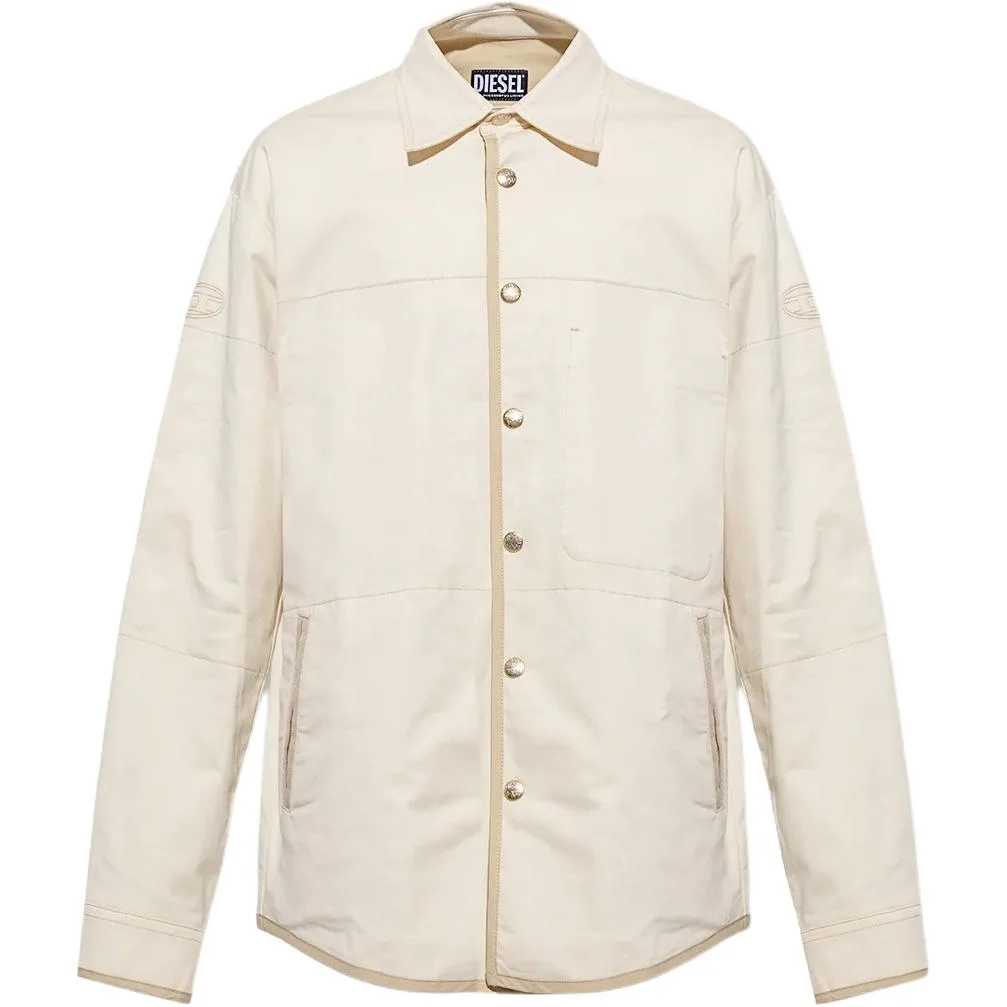 S Doves Snapped Shirt Jacket DIESEL, экрю