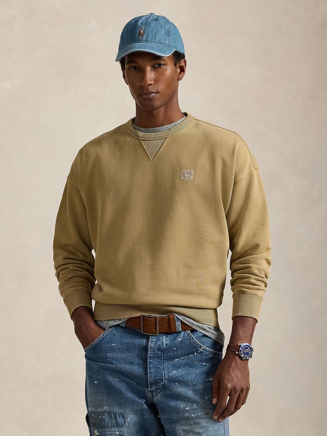 Polo Ralph Lauren Свитшот в цвете хаки — фото 2
