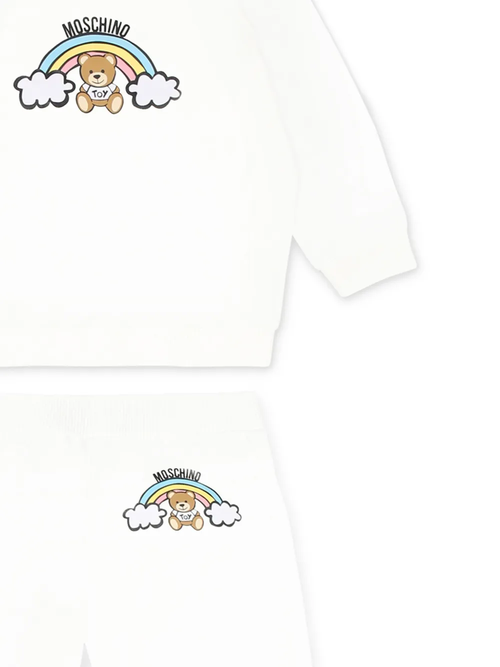 Спортивный костюм с логотипом Moschino Kids, белый — фото 3