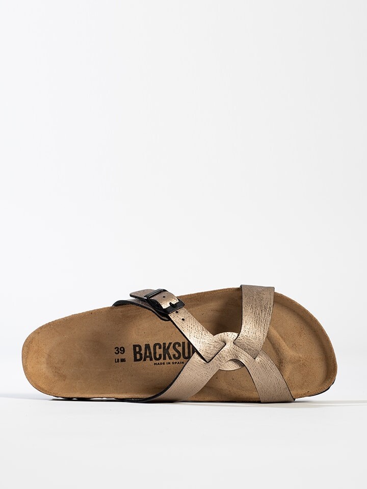 Мюли BACKSUN, бронзовый — фото 4