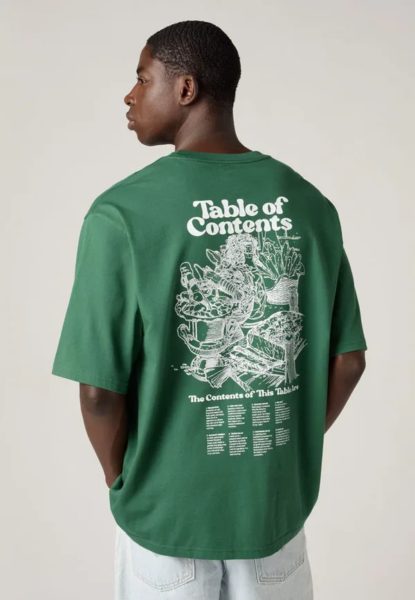 Футболка с коротким рукавом и принтом lse Levi'S, Table Of Contents Dark Green Body White Logo