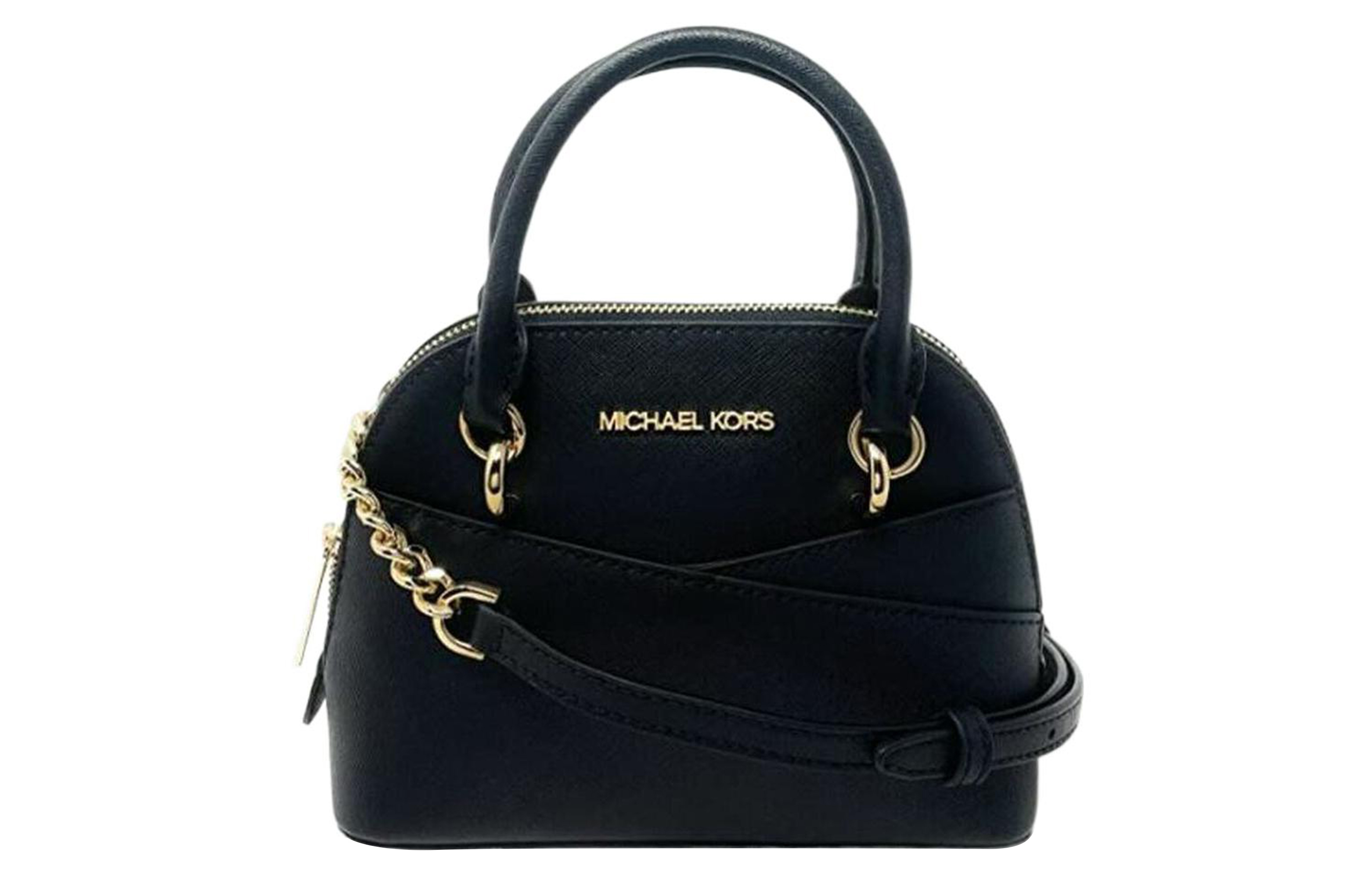 

MICHAEL KORS Кожаная дорожная сумка-полусфера через плечо женская черная