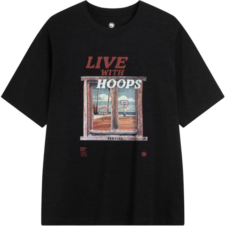 

LINING Футболка мужская черная, Черный, LINING Футболка мужская черная