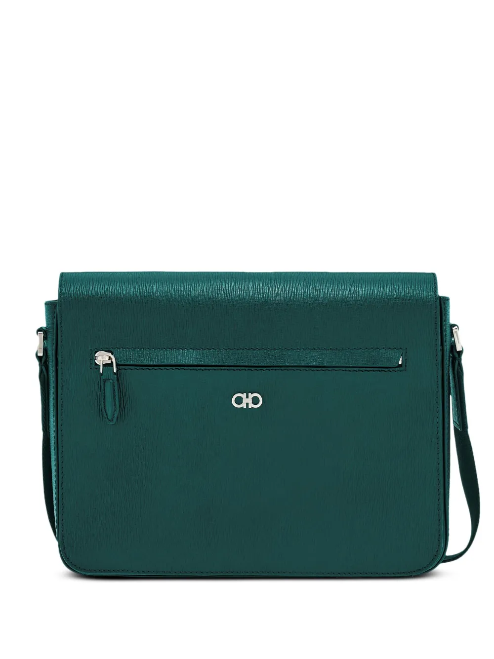

Сумка-мессенджер с декором Gancini Ferragamo, зеленый