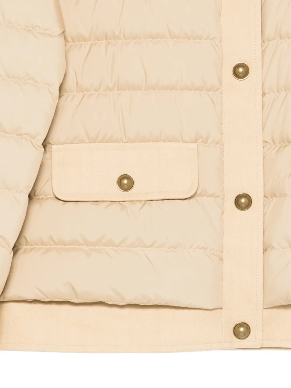 Стеганая куртка Juju на кнопках Moncler, бежевый — фото 3