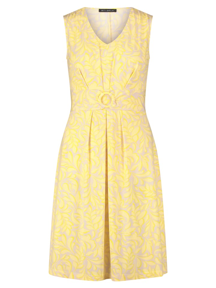 

Короткое платье Betty Barclay Shirtkleid ohne Arm, цвет Beige/Yellow