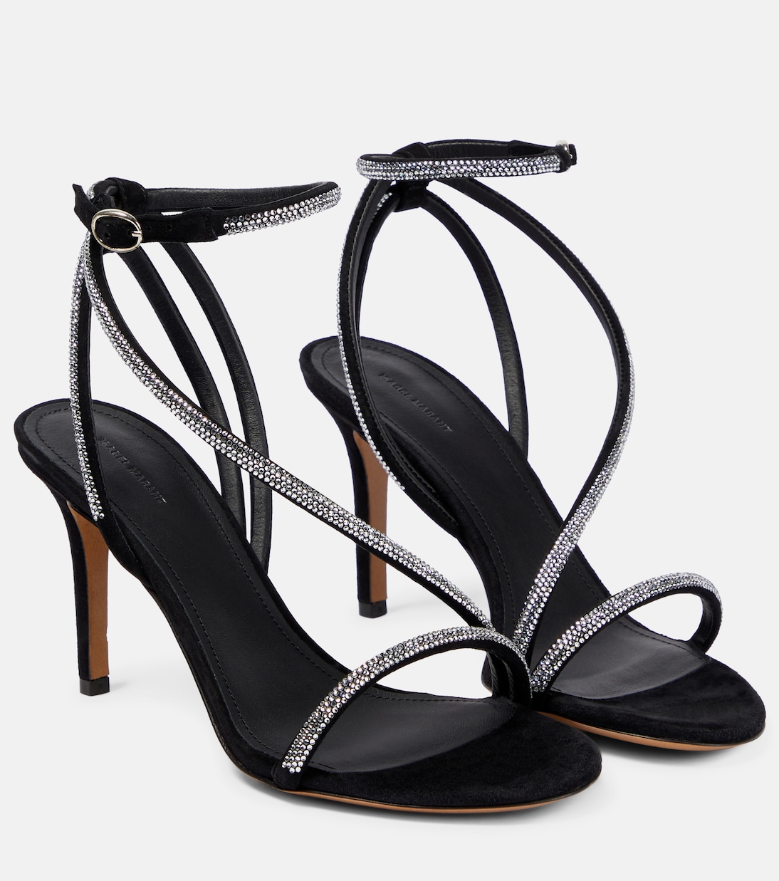 Босоножки из замши с декором Atria Isabel Marant, серебряный
