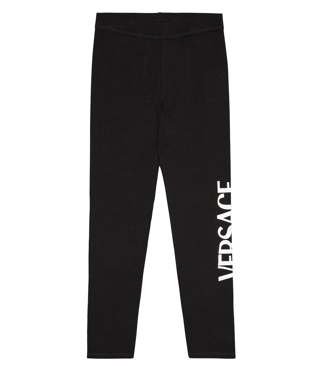 

Леггинсы из смесового хлопка с логотипом Versace, черный
