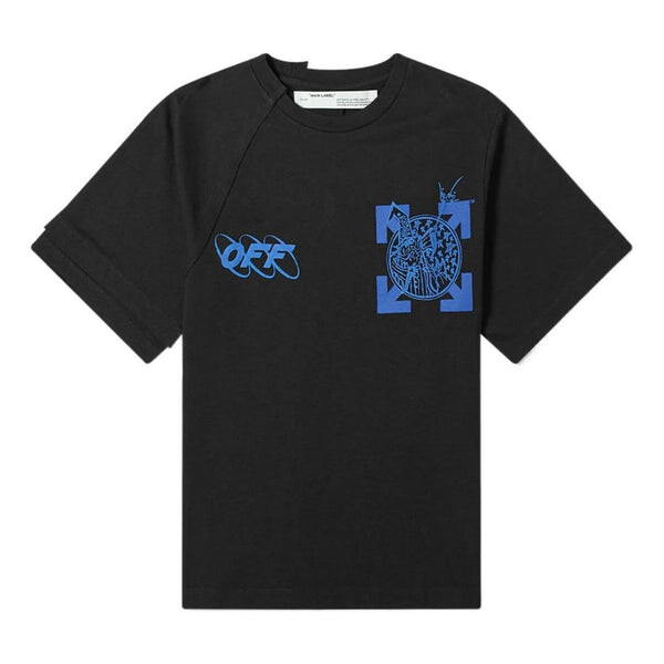 

Футболка OFF-WHITE Cotton Classic Arrow Logo Printing Round Neck Short Sleeve Black, мультиколор