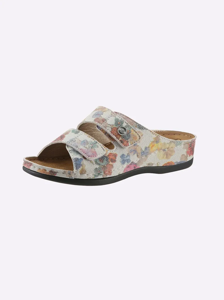 Туфли-мюли Franken Franken-Schuhe, цвет Weiß-Bunt