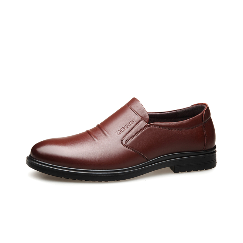 

LAORENTOU Повседневные кожаные туфли мужские низкие коричневые и черные, цвет Brown