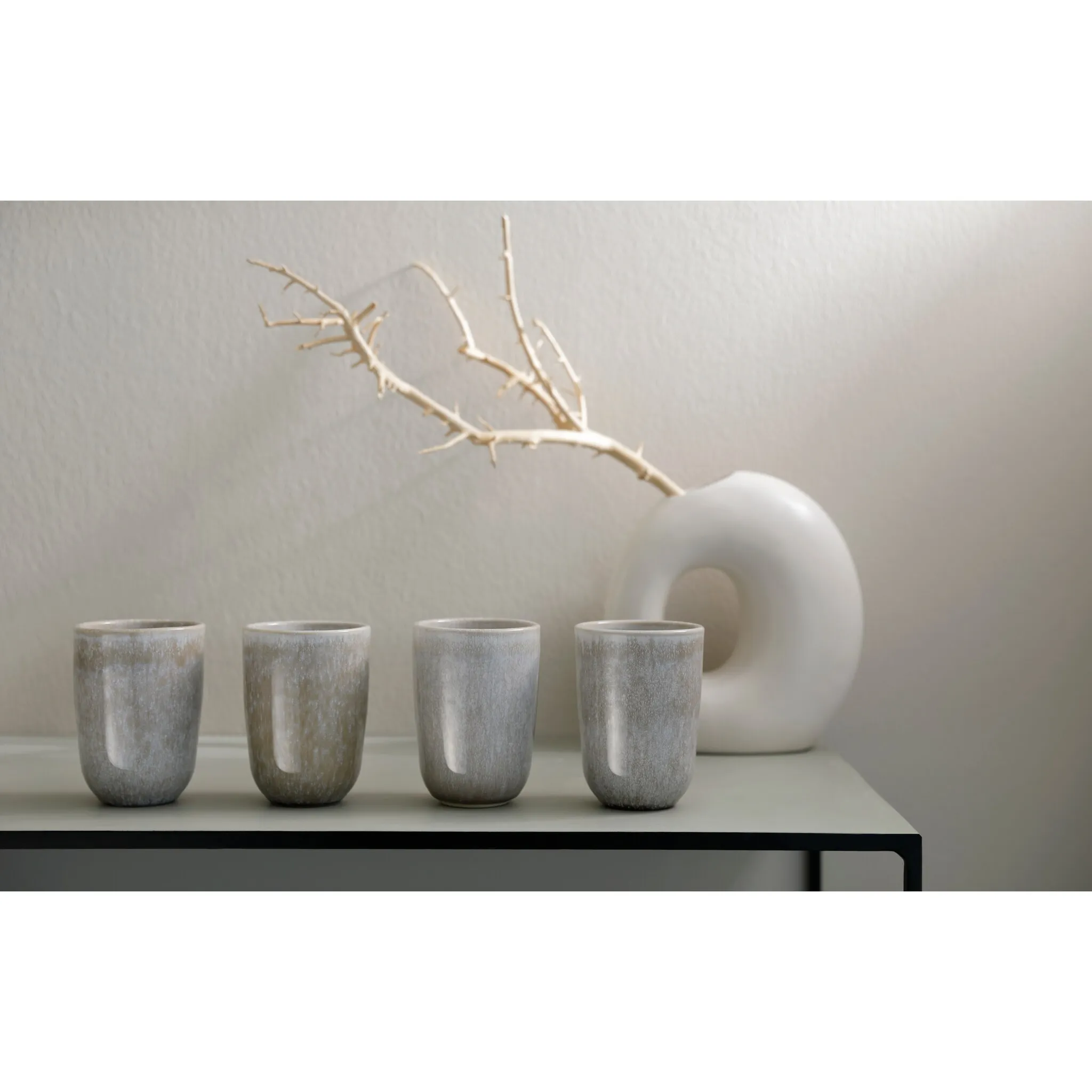 

Кружка LeGer Home by Lena Gercke «Кофейная кружка LeGer, современный набор посуды Talitha, набор из 4 предметов», (набор из 4 предметов), высокая прочность, можно мыть в посудомоечной машине и использовать в микроволновой печи, 300 мл, серый