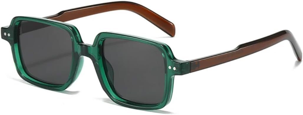 

Солнцезащитные очки для мужчин и женщин - защита UV400 - линзы Rivets Punk с прозрачным градиентом для занятий спортом на открытом воздухе и вождения DSVIGF, Green Brown Gray