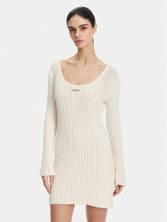 

Трикотажное платье обычного кроя 105301 A2N7 Pinko, экрю